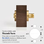Plain Solid Brass Privacy Thumb Turn, European Mortise