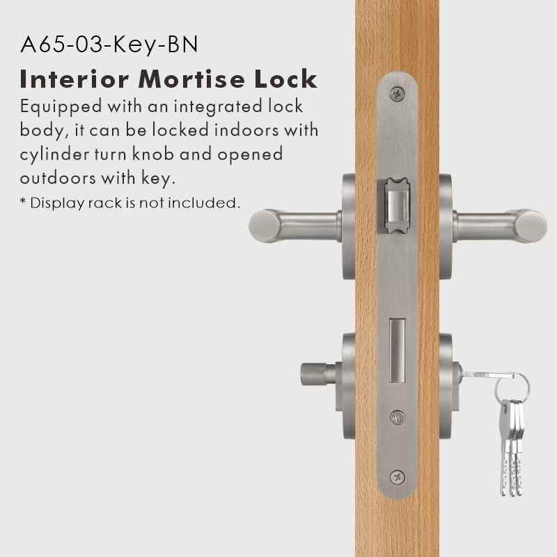 Linear Knurled Solid Brass Door Lever Set, US Standard