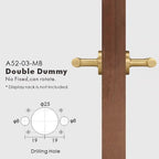 Linear Knurled Solid Brass Door Lever Set, European Mortise