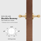 Classic Bar Solid Brass Door Lever Set, European Mortise