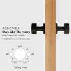 Round Solid Brass Door Knob Set, European Mortise