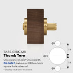 Linear Knurled Solid Brass Privacy Thumb Turn, European Mortise