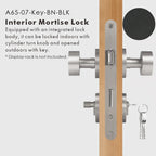 Round Solid Brass Door Knob Set, US Standard