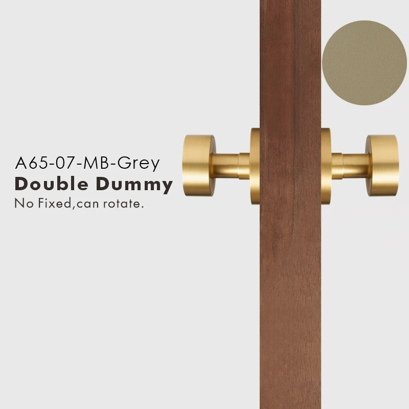 Round Solid Brass Door Knob Set, US Standard