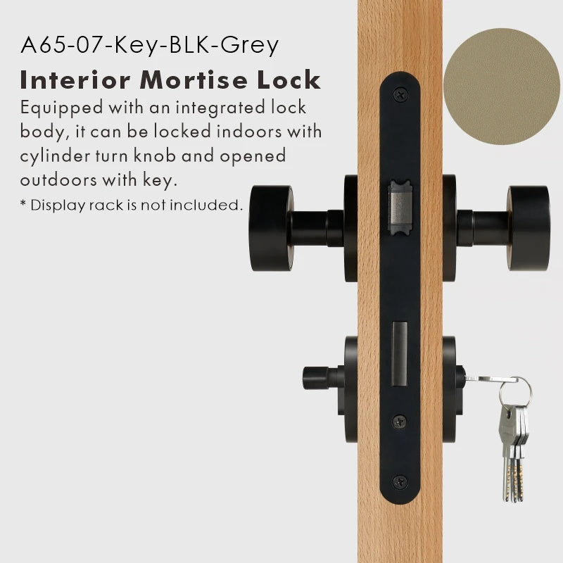 Round Solid Brass Door Knob Set, US Standard