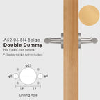 Leather Wrapped Solid Brass Door Lever Set, European Mortise
