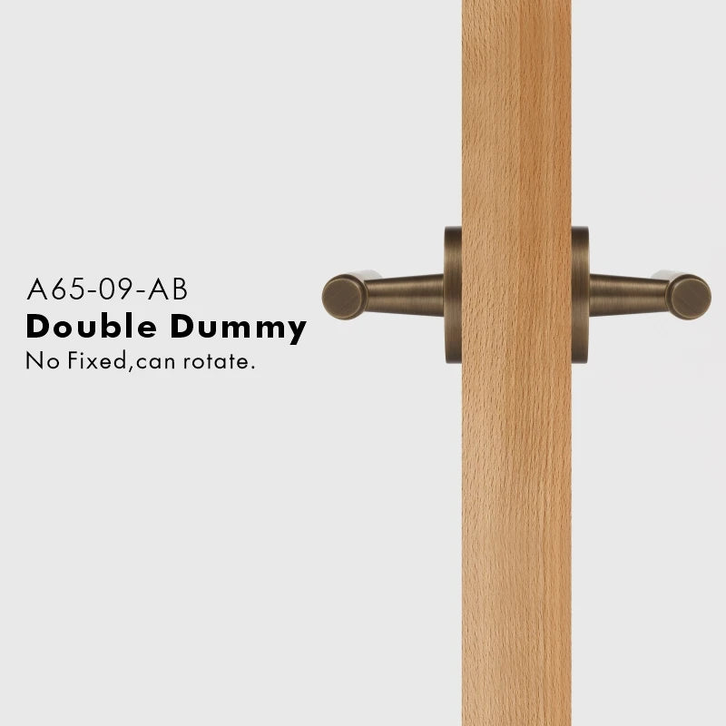 Slim Plain Solid Brass Door Lever Set, US Standard