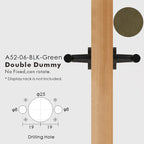 Leather Wrapped Solid Brass Door Lever Set, European Mortise