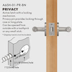 Cross Knurled Solid Brass Door Lever Set, US Standard