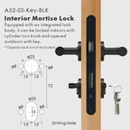 Plain Minimalist Solid Brass Door Lever Set, European Mortise