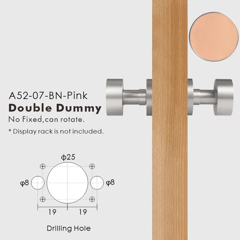Round Solid Brass Door Knob Set, European Mortise