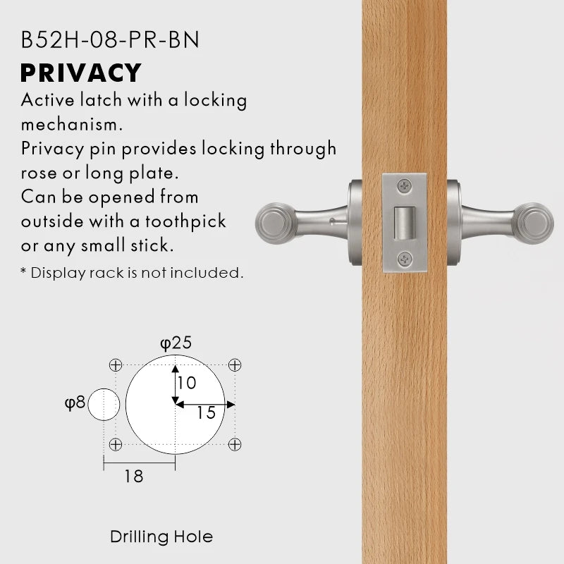 Classic Bar Solid Brass Door Lever Set, European Mortise