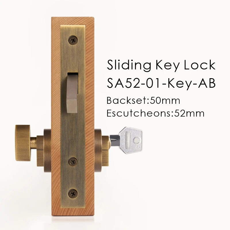 Solid Brass Sliding Door Privacy Lock