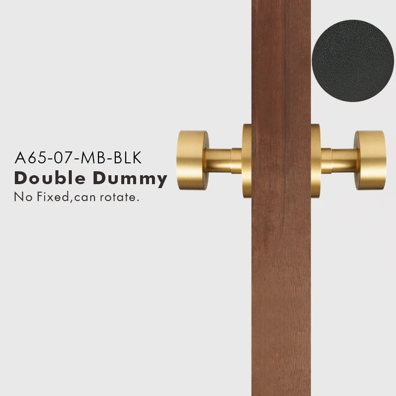 Round Solid Brass Door Knob Set, US Standard