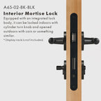 Diamond Knurled Solid Brass Door Lever Set, US Standard