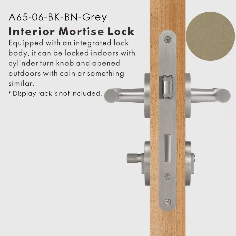 Leather Wrapped Solid Brass Door Lever Set, US Standard