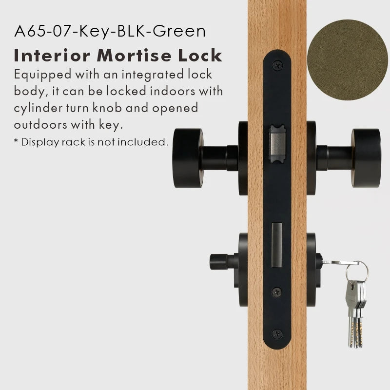 Round Solid Brass Door Knob Set, US Standard
