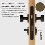 Round Solid Brass Door Knob Set, US Standard
