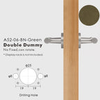 Leather Wrapped Solid Brass Door Lever Set, European Mortise
