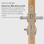 Cross Knurled Solid Brass Door Lever Set, US Standard