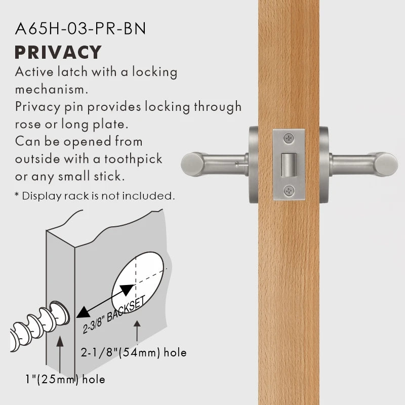Linear Knurled Solid Brass Door Lever Set, US Standard