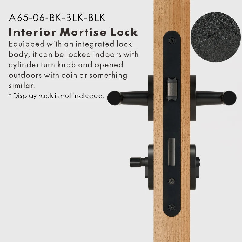 Leather Wrapped Solid Brass Door Lever Set, US Standard
