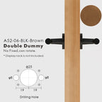 Leather Wrapped Solid Brass Door Lever Set, European Mortise