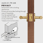Cross Knurled Solid Brass Door Lever Set, US Standard