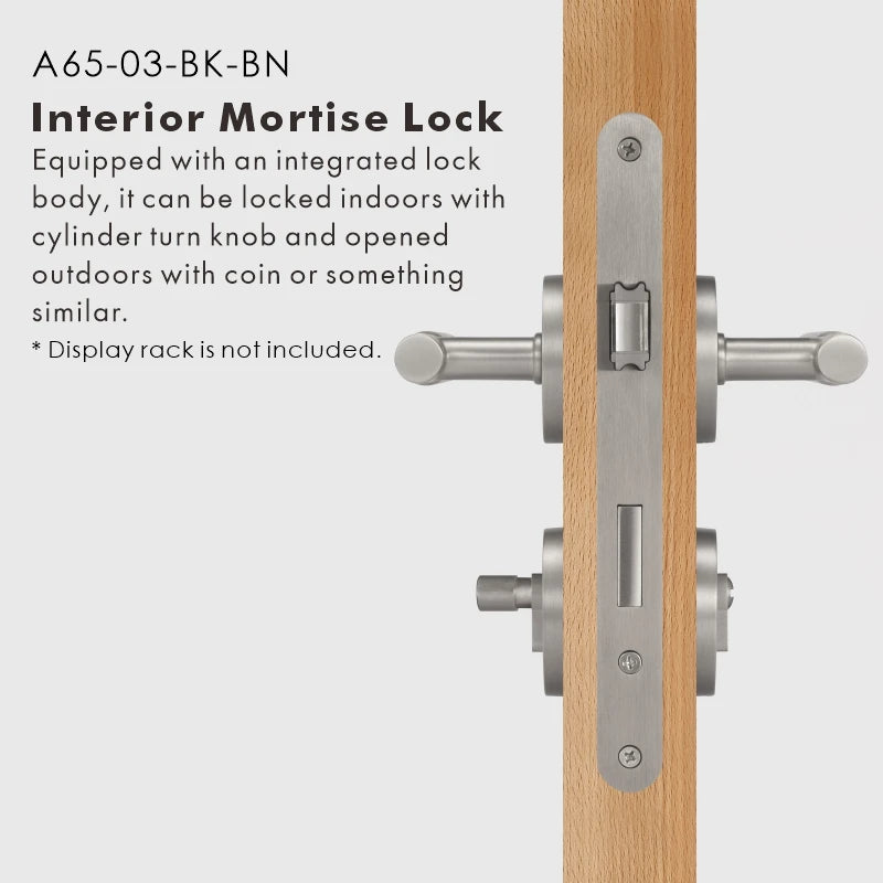 Linear Knurled Solid Brass Door Lever Set, US Standard