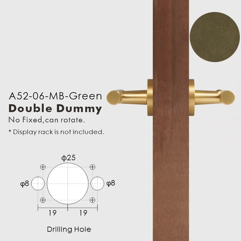 Leather Wrapped Solid Brass Door Lever Set, European Mortise