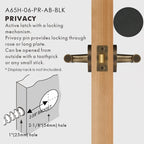 Leather Wrapped Solid Brass Door Lever Set, US Standard