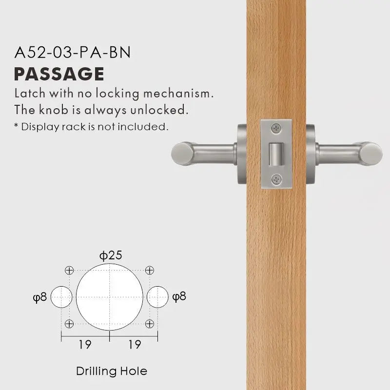 Linear Knurled Solid Brass Door Lever Set, European Mortise