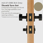 Round Solid Brass Door Knob Set, US Standard