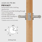 Plain Minimalist Solid Brass Door Lever Set, European Mortise