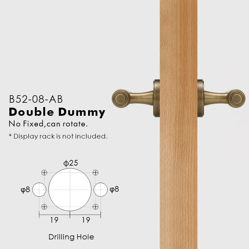 Classic Bar Solid Brass Door Lever Set, European Mortise