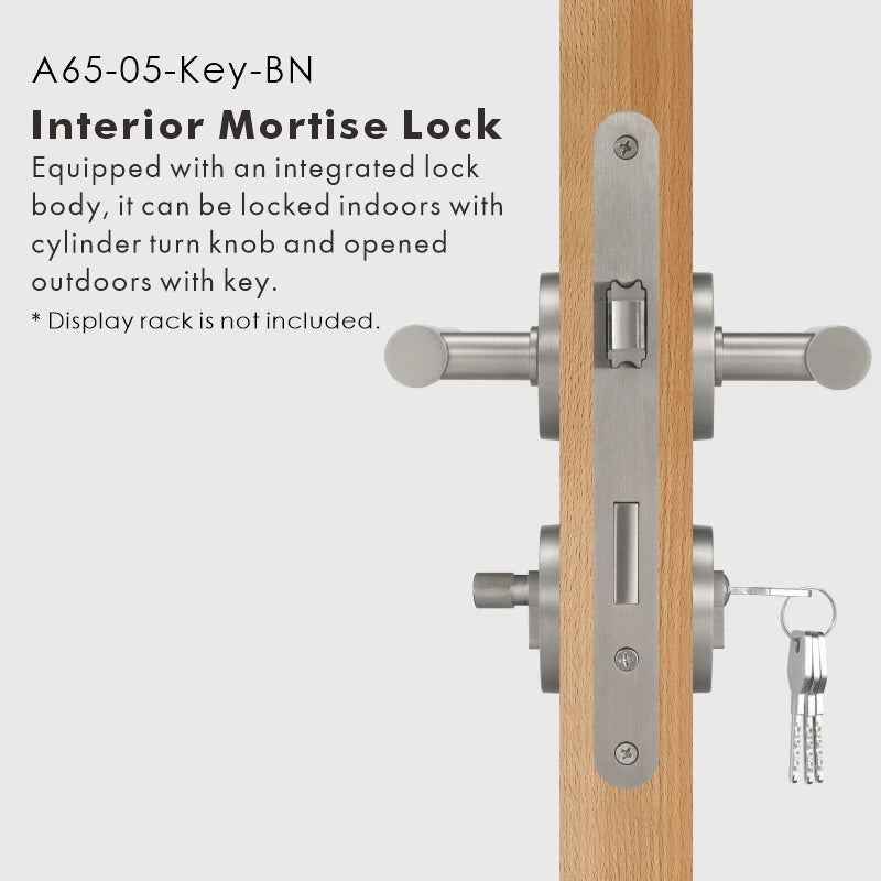 Plain Minimalist Solid Brass Door Lever Set, US Standard