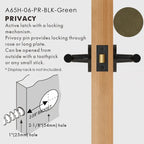 Leather Wrapped Solid Brass Door Lever Set, US Standard