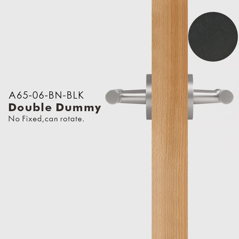 Leather Wrapped Solid Brass Door Lever Set, US Standard
