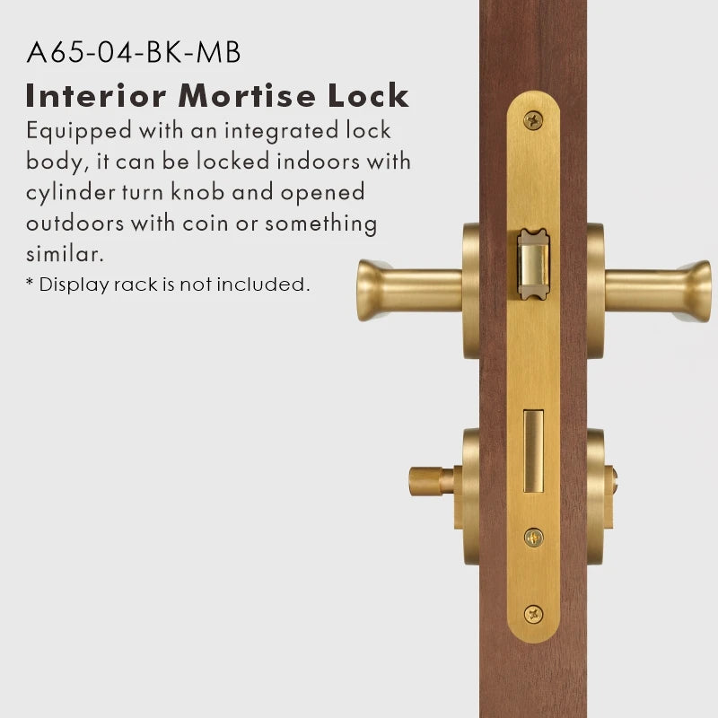 Flat Solid Brass Door Lever Set, US Standard