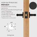 Leather Wrapped Solid Brass Door Lever Set, European Mortise