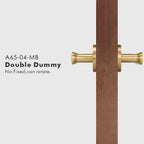 Flat Solid Brass Door Lever Set, US Standard