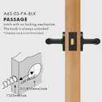 Linear Knurled Solid Brass Door Lever Set, US Standard