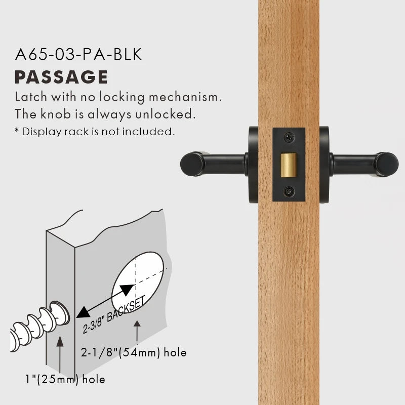 Linear Knurled Solid Brass Door Lever Set, US Standard