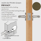 Leather Wrapped Solid Brass Door Lever Set, US Standard