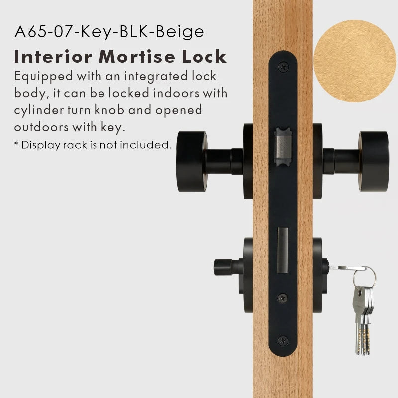 Round Solid Brass Door Knob Set, US Standard