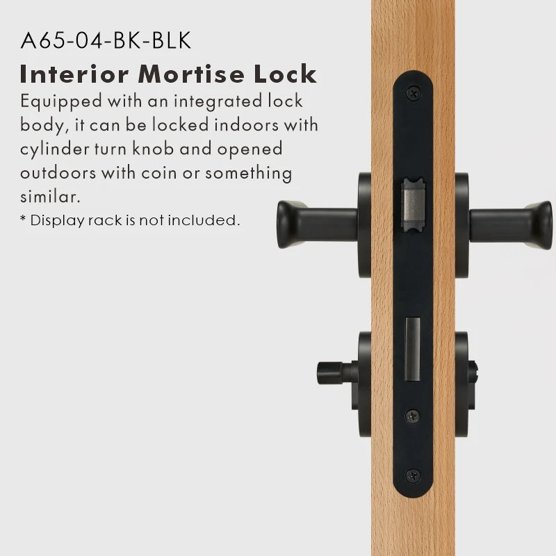 Flat Solid Brass Door Lever Set, US Standard