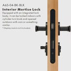 Flat Solid Brass Door Lever Set, US Standard