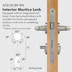 Diamond Knurled Solid Brass Door Lever Set, European Mortise