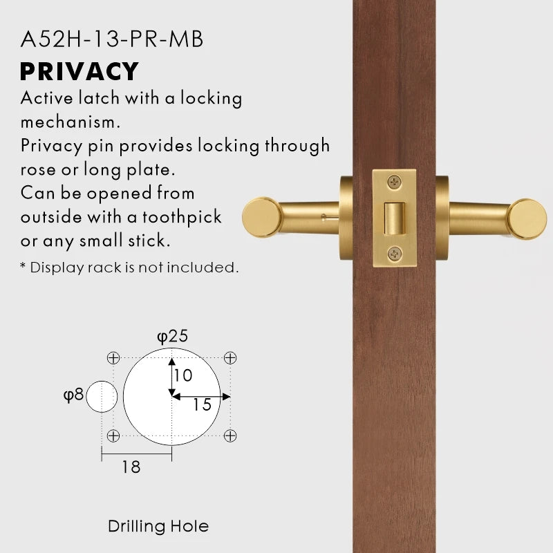 Hand Hammered Solid Brass Door Lever Set, European Mortise