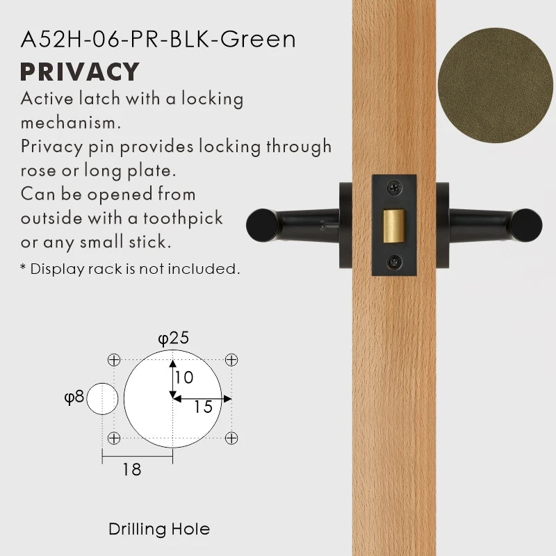 Leather Wrapped Solid Brass Door Lever Set, European Mortise